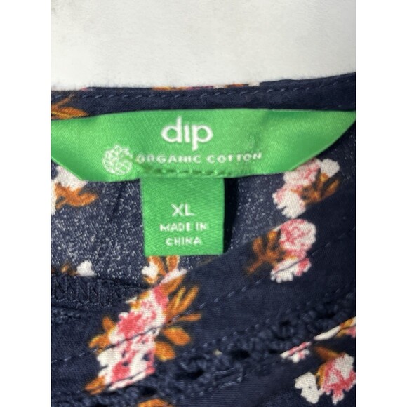 Dip Womens Floral Blouse 100% Organic Cotton Floral Womens XL Cottagecore Boho - Picture 6 of 10